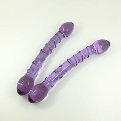 Dubbele koppen kont plug anaal plug butt glas kont plug met innerlijke schroef ontwerp verspreid over de hele wereld glas dildo's