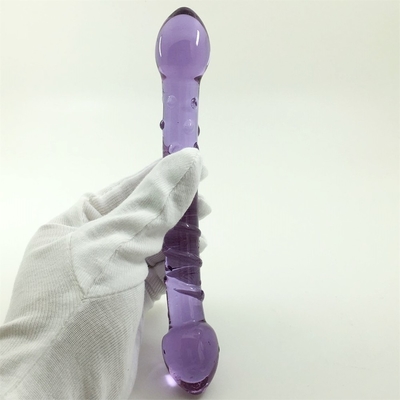 Dubbele koppen kont plug anaal plug butt glas kont plug met innerlijke schroef ontwerp verspreid over de hele wereld glas dildo's
