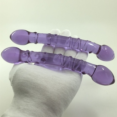 Dubbele koppen kont plug anaal plug butt glas kont plug met innerlijke schroef ontwerp verspreid over de hele wereld glas dildo's