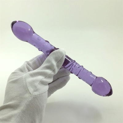 Dubbele koppen kont plug anaal plug butt glas kont plug met innerlijke schroef ontwerp verspreid over de hele wereld glas dildo's