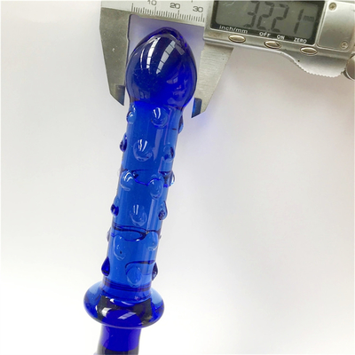 Glas dildo blauwe prostaat massager kristal glas dildo seksspeeltjes voor vrouwen