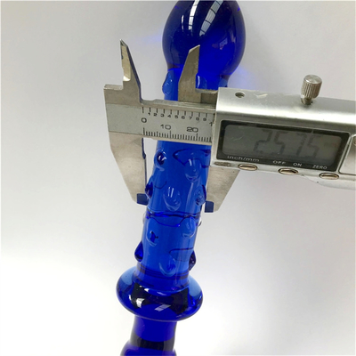 Glas dildo blauwe prostaat massager kristal glas dildo seksspeeltjes voor vrouwen
