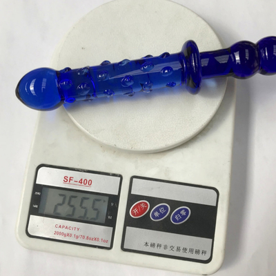 Glas dildo blauwe prostaat massager kristal glas dildo seksspeeltjes voor vrouwen