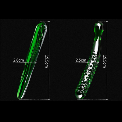 Crystal Penis Anal Butt Plug G-spot Clitorale Masturbatie Aubergine Glas Dildo Voor Vrouwen