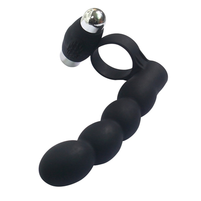 Anal Plug Scrotum Ring Drop Sex Toys Vibrating Tail Anus Plug voor vrouwen Verbonden met Penis Ring Anal Butt Plug Bullet