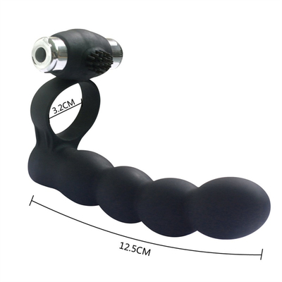 Anal Plug Scrotum Ring Drop Sex Toys Vibrating Tail Anus Plug voor vrouwen Verbonden met Penis Ring Anal Butt Plug Bullet