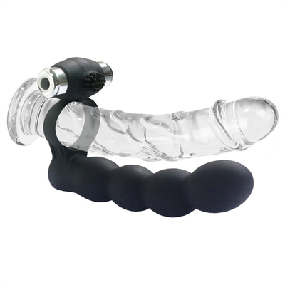 Anal Plug Scrotum Ring Drop Sex Toys Vibrating Tail Anus Plug voor vrouwen Verbonden met Penis Ring Anal Butt Plug Bullet