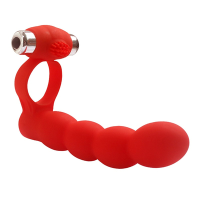 Anal Plug Scrotum Ring Drop Sex Toys Vibrating Tail Anus Plug voor vrouwen Verbonden met Penis Ring Anal Butt Plug Bullet