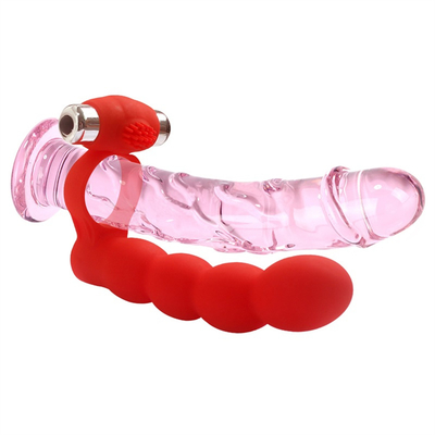Anal Plug Scrotum Ring Drop Sex Toys Vibrating Tail Anus Plug voor vrouwen Verbonden met Penis Ring Anal Butt Plug Bullet