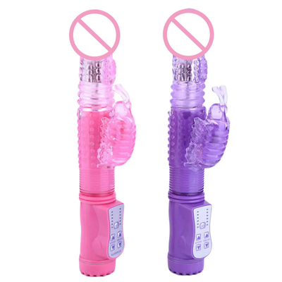 Draaibaar konijns vibrator Stootkop Dildo Vagina Pussy Seks Speelgoed Konijns vibrator