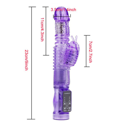 36 Multi-speed Automatische intrekbare konijns vibrator Rotatie Functie Vaginale vibrator Voor pussy