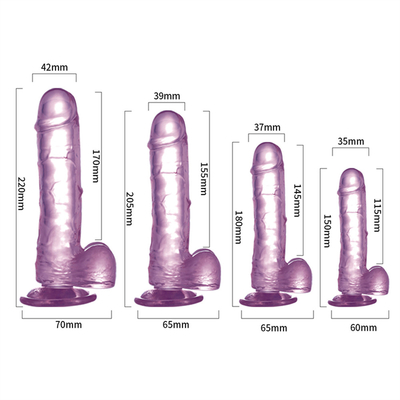 Hot Sale Grote grootte Plastic Goedkope en kleurrijke Dildo TPE Realistische enorme kunstmatige penis voor vrouwen Seks speelgoed penis voor vrouw