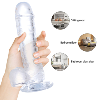 Hot Sale Grote grootte Plastic Goedkope en kleurrijke Dildo TPE Realistische enorme kunstmatige penis voor vrouwen Seks speelgoed penis voor vrouw