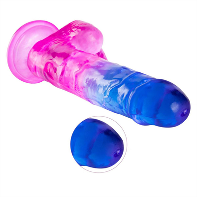 Hot Sale Grote grootte Plastic Goedkope en kleurrijke Dildo TPE Realistische enorme kunstmatige penis voor vrouwen Seks speelgoed penis voor vrouw