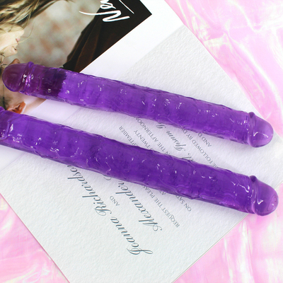 Superzacht TPE TWO-HEADED Dildo Realistisch seksspeeltje Penis Voor Vrouw