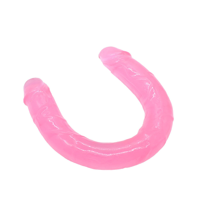 Medische TPE dildo U-vormige dildo dubbelkoppenis voor vrouwen masturbatie