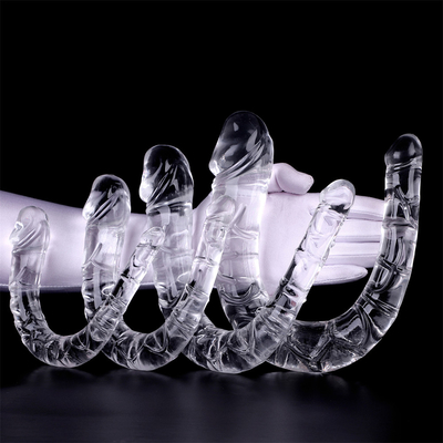 Medische TPE dildo U-vormige dildo dubbelkoppenis voor vrouwen masturbatie