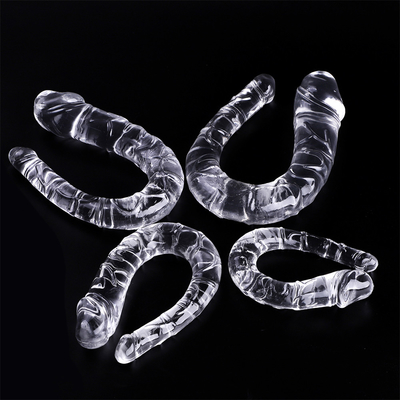 Medische TPE dildo U-vormige dildo dubbelkoppenis voor vrouwen masturbatie