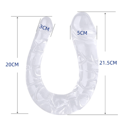 Medische TPE dildo U-vormige dildo dubbelkoppenis voor vrouwen masturbatie