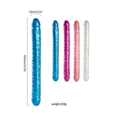 Jellies-realistische dubbele dong volwassen dildo seks speelgoed voor lesbische waterdicht flexibele dildo voor vrouwen vaginale G-spot en een