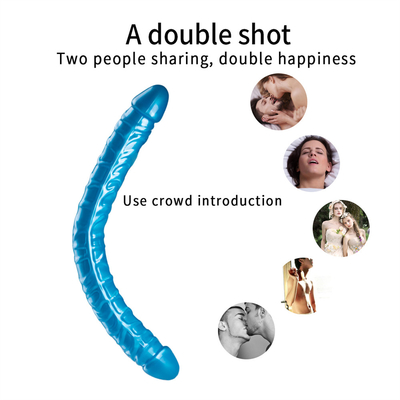 Jellies-realistische dubbele dong volwassen dildo seks speelgoed voor lesbische waterdicht flexibele dildo voor vrouwen vaginale G-spot en een