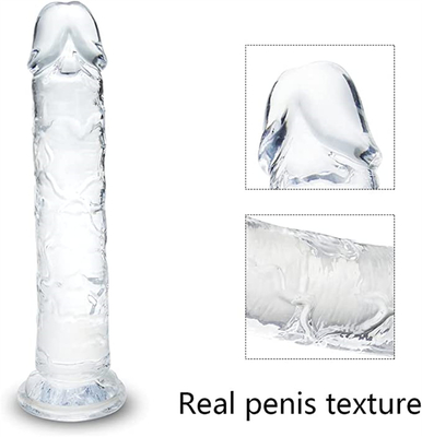 Realistische Jelly Dildo voor beginners, 7 inch Crystal G-Spot Dildos, Flexible Penis Cock met zuigbeker voor Hand Free Pl