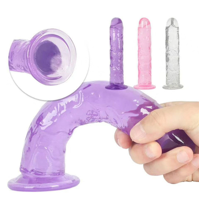 Realistische Jelly Dildo voor beginners, 7 inch Crystal G-Spot Dildos, Flexible Penis Cock met zuigbeker voor Hand Free Pl