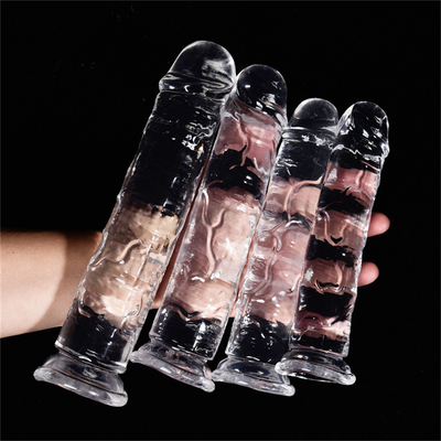 Realistische Jelly Dildo voor beginners, 7 inch Crystal G-Spot Dildos, Flexible Penis Cock met zuigbeker voor Hand Free Pl