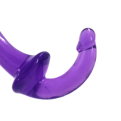 Erotische dubbele punt hoge transparantie TPE penis strapon penis lesbisch seksspeelgoed strapless dildo