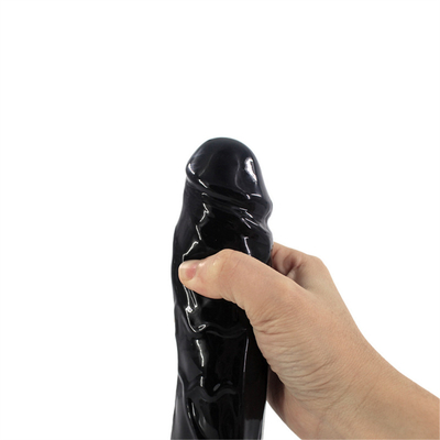 Lichaamsveilige enorme penis met sterke zuigbeker Dildo voor handenloze lul met gebogen staaf en ballen voor vagina