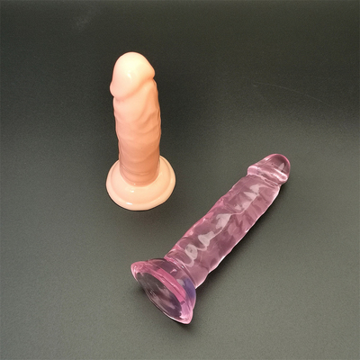 Jelly Small Dildo Zuigbeker Vrouwelijke masturbatie Realistische penis G-spot Orgasme Anaal Plug Seksspeelgoed voor vrouwen Volwassenen Produce