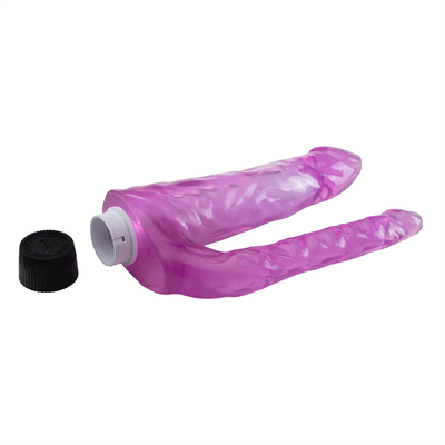 Nieuw aangekomen Vrouwelijk seksspeeltje Vibrating Double Dildo TPE Vibrator Op promotie