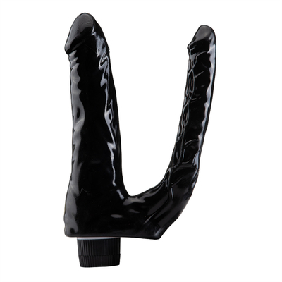Nieuw aangekomen Vrouwelijk seksspeeltje Vibrating Double Dildo TPE Vibrator Op promotie