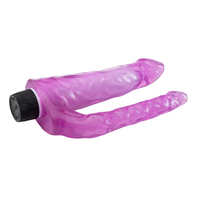 Nieuw aangekomen Vrouwelijk seksspeeltje Vibrating Double Dildo TPE Vibrator Op promotie