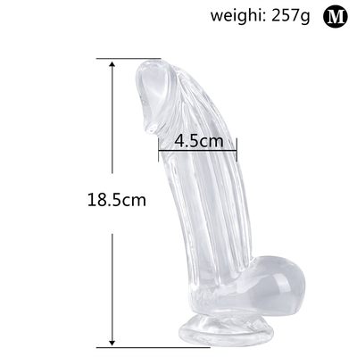 Realistische dildo's helder dildo met zuigbeker hands-free seks speelgoed gelei dildo body-safe materiaal en volwassen seks speelgoed voor W