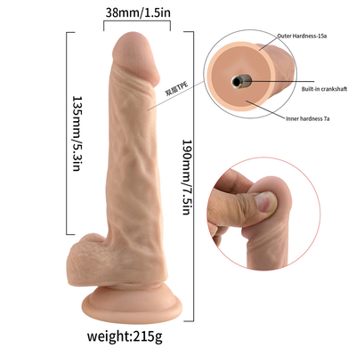 12 inch zwart bruin vlees kleur penis seksspeelgoed automatische trillende dildo voor mannen