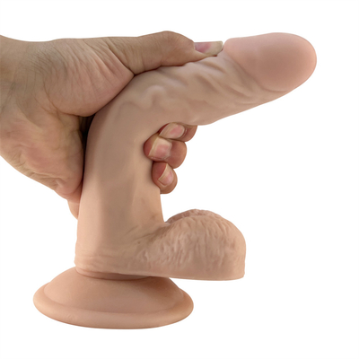 7 inch zachte dubbele laag medisch siliconen super realistische dildo voor vrouwen kleine kunstmatige penis