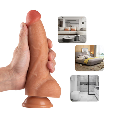 Warm product band op kunstmatige realistische siliconen penis grote zachte plastic dildo voor vrouwen volwassen seksspeeltjes