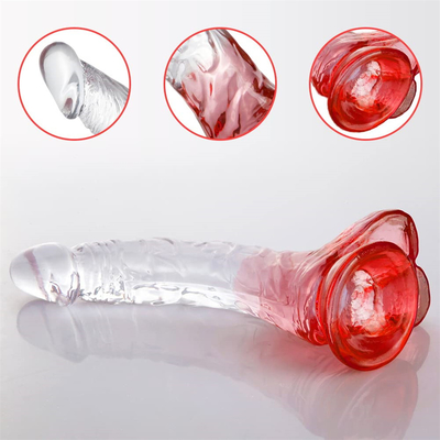 Soft Jelly kunstmatige penis verschillende maten Dick speelgoed voor volwassenen kleurrijke kristal rubber penis grote realistische dildo voor vrouw