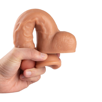 Medische PVC realistische zachte dildo met zuigbeker grote grote lul voor vrouwen cyber huid zuigbeker penis