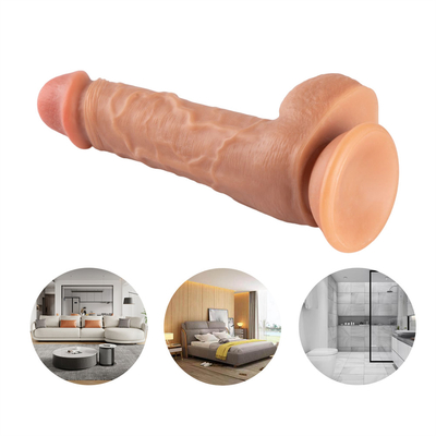 Medische PVC realistische zachte dildo met zuigbeker grote grote lul voor vrouwen cyber huid zuigbeker penis