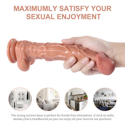 Warm verkopen huid gevoel penis vibrator grote realistische dildo voor vrouwen sexy speelgoed duwen dildo