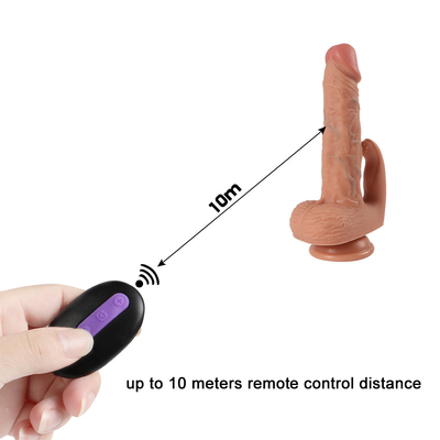 Afstandsbediening Vibratie Grote grootte Verwarmde kunstmatige penis en vibrator Volwassen lesbisch seksspeeltje Vrouwelijke dildo