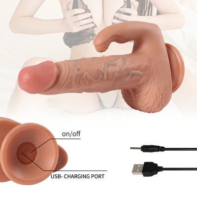 Afstandsbediening Vibratie Grote grootte Verwarmde kunstmatige penis en vibrator Volwassen lesbisch seksspeeltje Vrouwelijke dildo