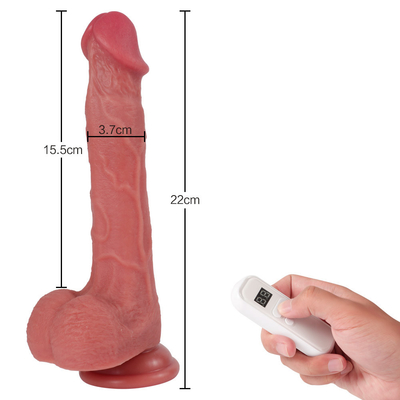 Draadloze afstandsbediening Silicone penis Vrouwelijke masturbatie Volwassenenproducten Seks Speelgoed Verwarming Teleskop Dildo Vibratoren