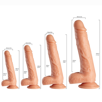 Topverkopende enorme realistische dildo's voor vrouwen PVC dildo kunstmatige penis met zuigbeker