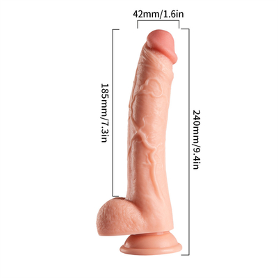 Dropship draagbare realistische nep penis dik sterke zuigbeker pvc lange spuit dildo voor vrouwen