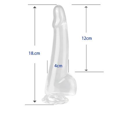 Realistische heldere dildo 8,6 inch transparante kleine glans grote dikke dildo met zuigbeker flexibele Jelly Penis Dong Sex To