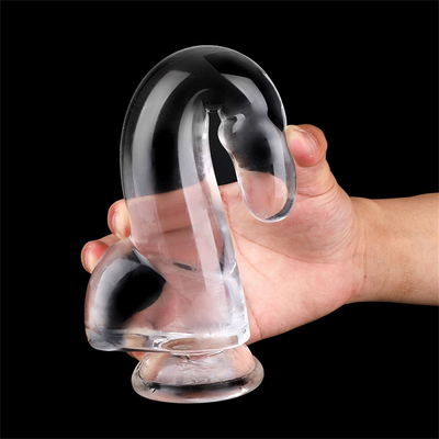 Realistische heldere dildo 8,6 inch transparante kleine glans grote dikke dildo met zuigbeker flexibele Jelly Penis Dong Sex To