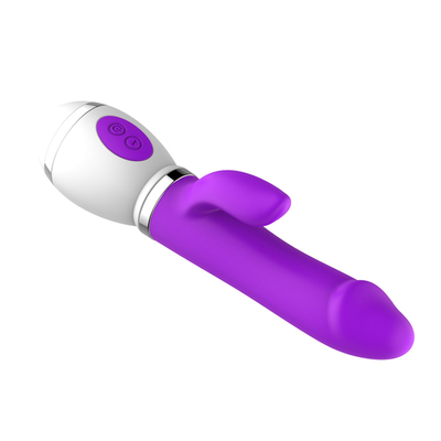 Groothandel USB-oplaad 12 snelheid massage dildo voor vrouwen orgasme masturbatie dubbele vibrator